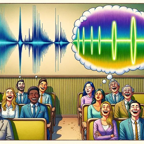 A snickering audience thinking about the hoax of the benefits associated with 432 Hz pitch instead of 440.